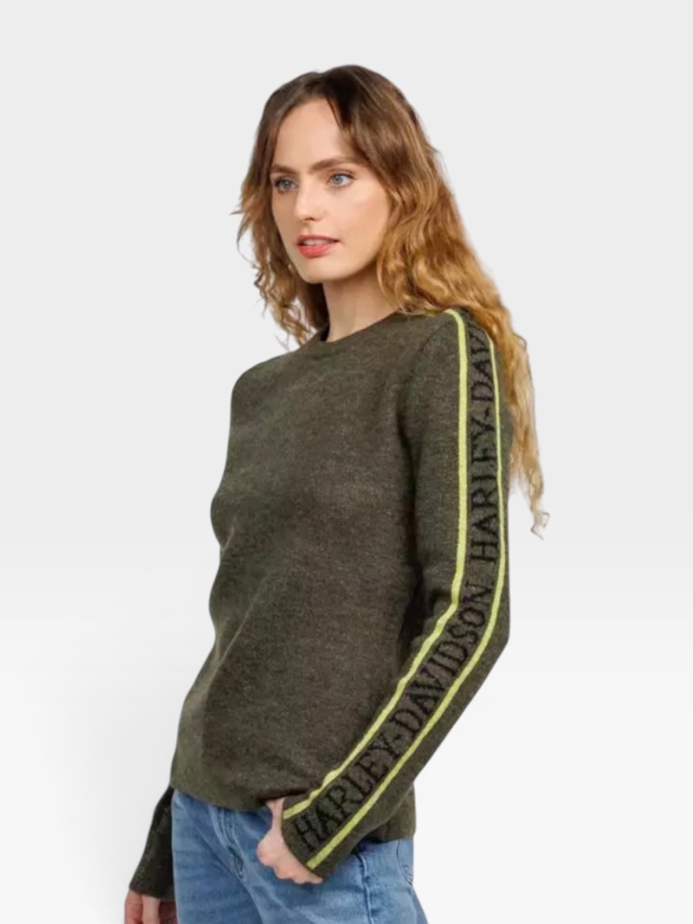 Harley-Davidson women's
Knit Sweater Viper Crewneck
Grape leaf green | Medium